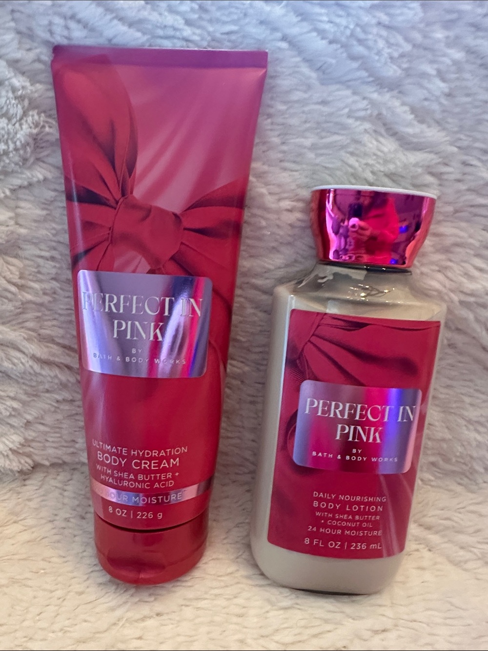 Bath & Body Works Perfect in Pink Hydrating Body Cream & Lotion Duo